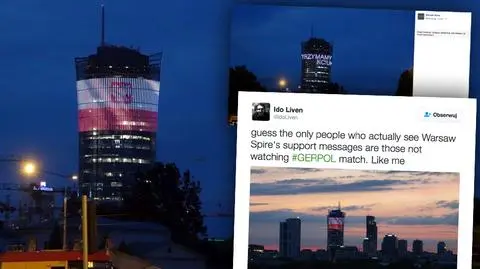 Warsaw Spire i PKNiK zaświeciły na biało-czerwono.