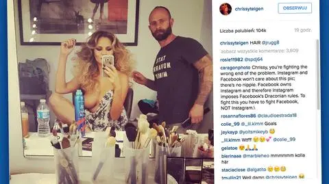 Zdjęcie z sutkiem Chrissy Teigen zniknęło z Instagrama