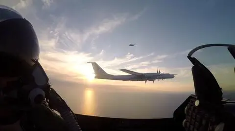 Spotkanie duńskich F-16 z rosyjskim Tu-95