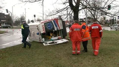 Wypadek karetki w Częstochowie