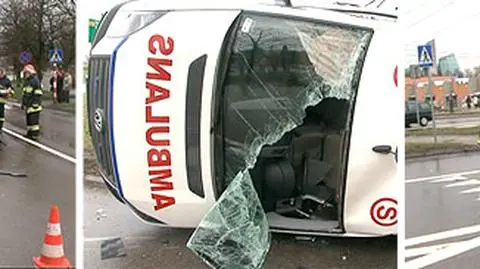 Wypadek karetki. 4 osoby ranne