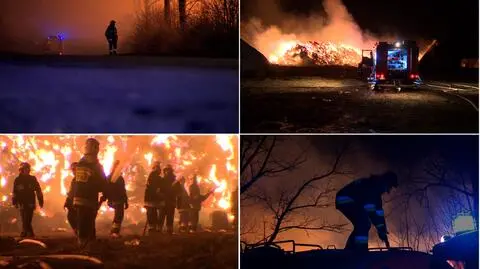 Potężny pożar słomy na Dolnym ŚLasku
