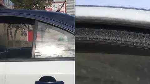 Uderzył policjanta w twarz, głową wybił szybę w radiowozie