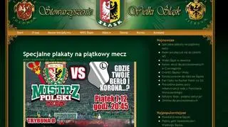 Prowokacyjne plakaty na stronie kibiców Śląska 