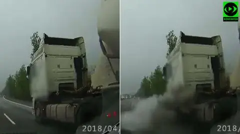 Family in distress as truck tyre explodes