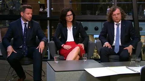 Mayor of Warsaw Rafał Trzaskowski (L), Mayor of Gdańsk Aleksandra Dulkiewicz and Mayor of Sopot Jacek Karnowski discussed potential changes in the local governments
