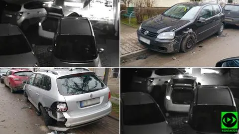 Kierowca uszkodził 17 pojazdów