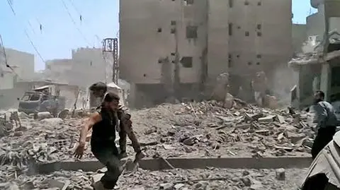 Wojna w Syrii: Wojska reżimu Asada zbombardowały targ. Setki ofiar