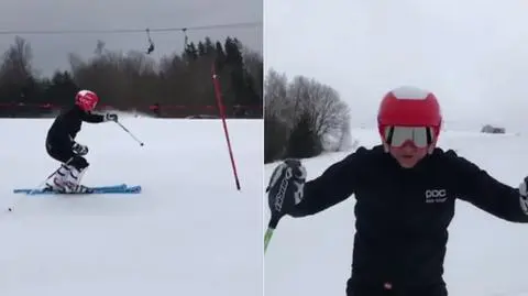 Prezydent Duda pokazał w internecie film, jak jeździł na nartach