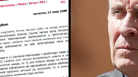 Czuma ściga blogerkę