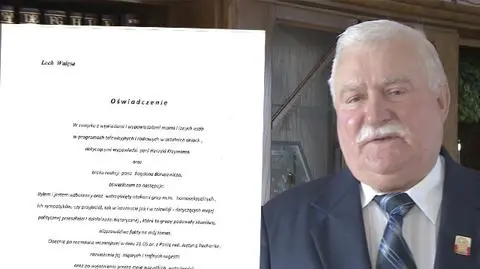 Wałęsa kończy dyskusję na temat Borusewicza - oświadczenie