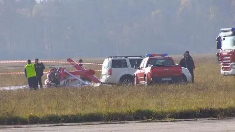 Kamień Śląski. Wypadek awionetki, kursant i instruktor żyją
