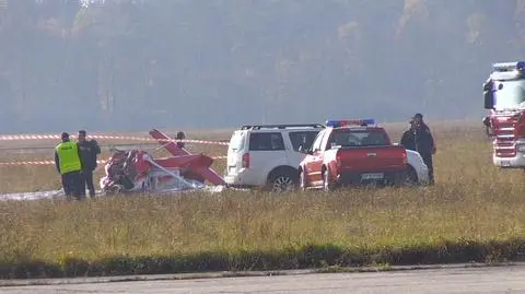 Samolot cessna 150 spadł przy pasie startowym
