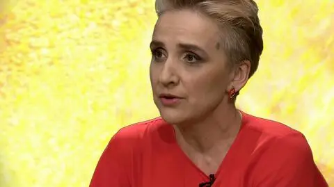 Joanna Scheuring-Wielgus w "Piaskiem po oczach"