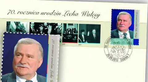 Lech Wałęsa dostanie znaczek pocztowy na 70. urodziny