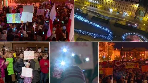 Strajk nauczycieli. Wieczorne wiece poparcia w miastach w całej Polsce