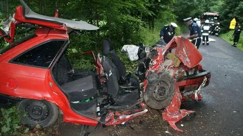 Wypadek pod Bełchatowem: nie żyje pięć młodych osób