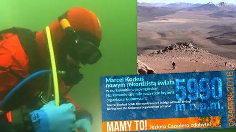 Polak z rekordem świata w nurkowaniu wysokogórskim