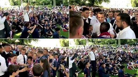 Macron oglądał mecz Francja-Urugwaj