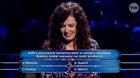 "Milionerzy": Pytanie o haft z ażurowymi kompozycjami