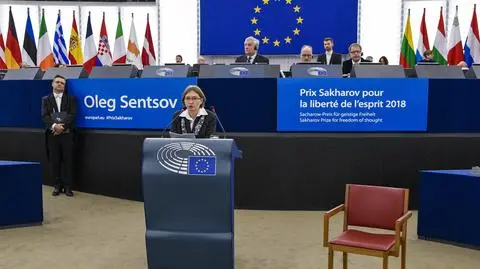Więziony w Rosji Ołeh Sencow z nagrodą imienia Sacharowa