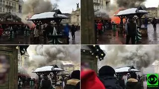 Four people were injured after a gas cylinder exploded at a Christmas Fair in Lviv
