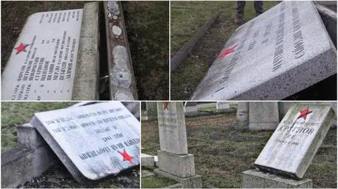 Radzieckie nagrobki zniszczone w Kaliszu
