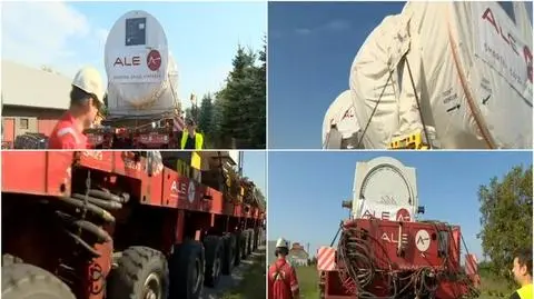 "Zdjęli przewody, zdemontowali znaki". 
Gigantyczna turbina u celu