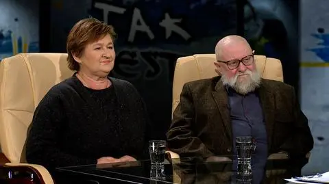 prof. Magdalena Środa i prof. Jerzy Bralczyk w Tak Jest