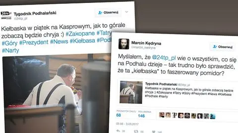 Prezydent jeździł w piątek na nartach 