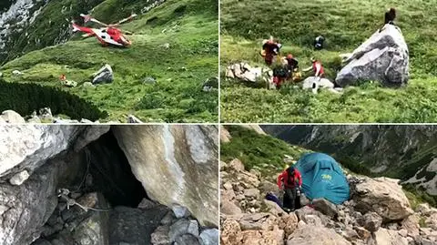 Jaskinia Wielka Śnieżna. Dwóch grotołazów utknęło