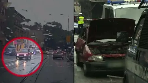 Pościg i strzały w Katowicach. Film z pościgu, zarzut dla uciekiniera