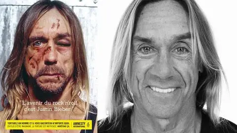 Iggy Pop pobity, zakrwawiony, posiniaczony. Amnesty International przeprasza