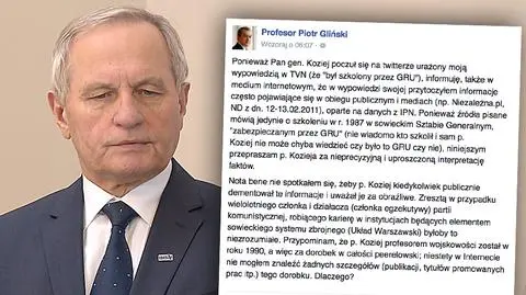 Gliński przeprasza gen. Kozieja za słowa o szkoleniu przez GRU