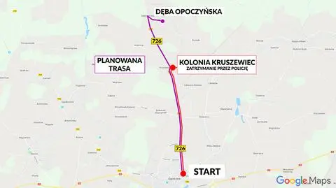 Chłopiec pokonał większość trasy 