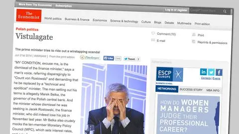 "Vistulagate". "The Economist" pyta, czy rząd przetrwa bez zmian