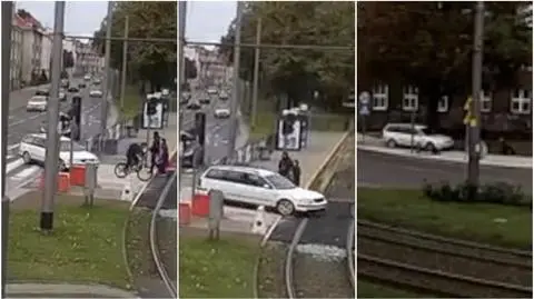 Celowe potrącenie rowerzysty