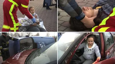 Policjanci zainscenizowali wypadek. 
Sprawdzali reakcję kierowców