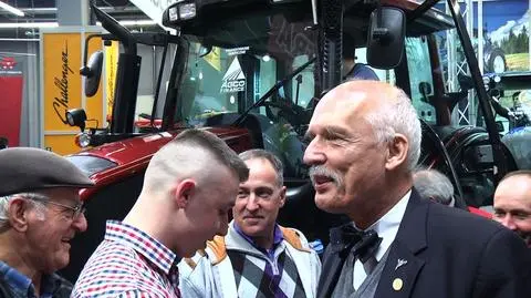 Janusz Korwin-Mikke spotkał się z rolnikami