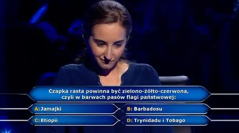 "Milionerzy": Czapka rasta powinna być zielono-żółto-czerwona, czyli w barwach…