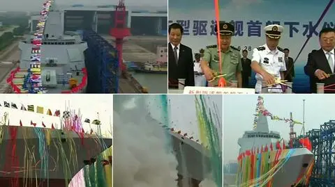 Chiny zwodowały pierwszy niszczyciel wyłącznie krajowej produkcji