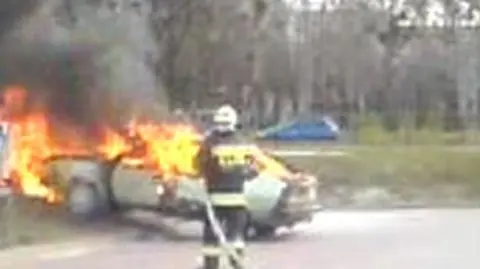 Spłonął samochód w Opolu