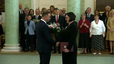 Andrzej Duda żegna Małgorzatę Sadurską 