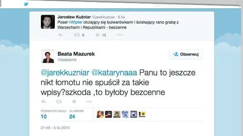 Posłanka PiS do Kuźniara: Panu to jeszcze nikt łomotu nie spuścił?