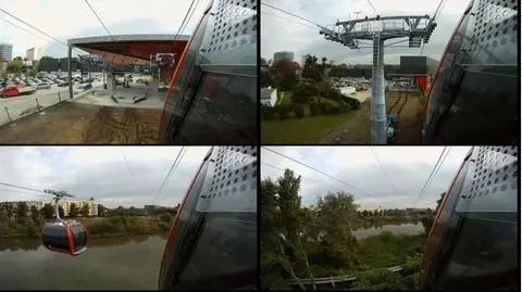 We Wrocławiu trwają testy kolejki gondolowej nad Odrą