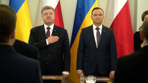 Prezydent Ukrainy Petro Poroszenko i prezydent Polski Andrzej Duda