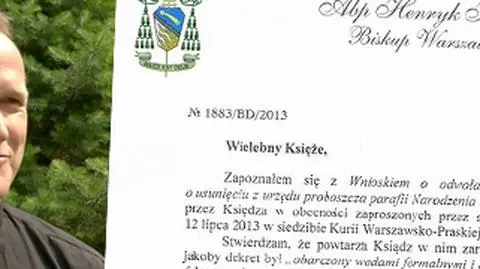 "Atmosfera buntu i pogardy wobec władzy kościelnej". Abp Hoser odrzuca odwołanie ks. Lemańskiego