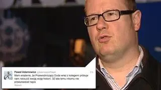 Adamowicz skrytykował Dudę na Twitterze 