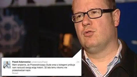 Adamowicz: 32 lata temu nikomu nie przeszkadzał napis 