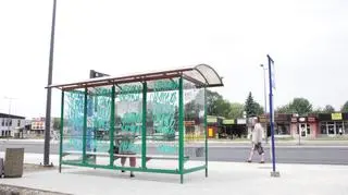 Zniszczona wiata w Sosnowcu